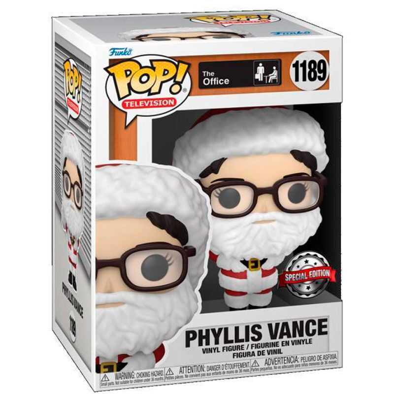 Figura Funko POP! de Phyllis Vance de The Office con traje rojo y barba blanca - 2