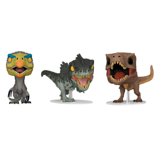 Blíster Funko POP Jurassic World con tres figuras de dinosaurios - 2