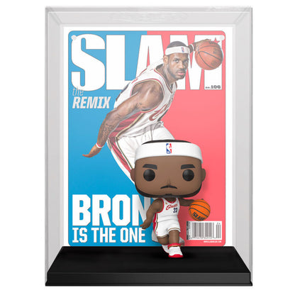 Figura Funko POP Cover de LeBron James con balón y caja SLAM NBA - 2