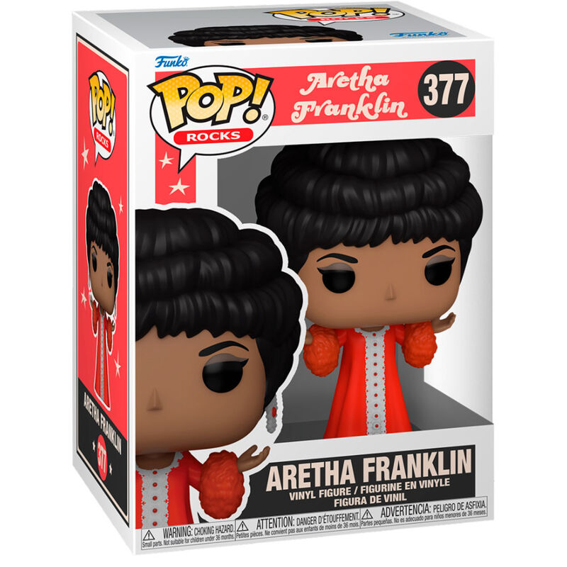 Figura Funko POP! Rocks de Aretha Franklin con vestido rojo - 2