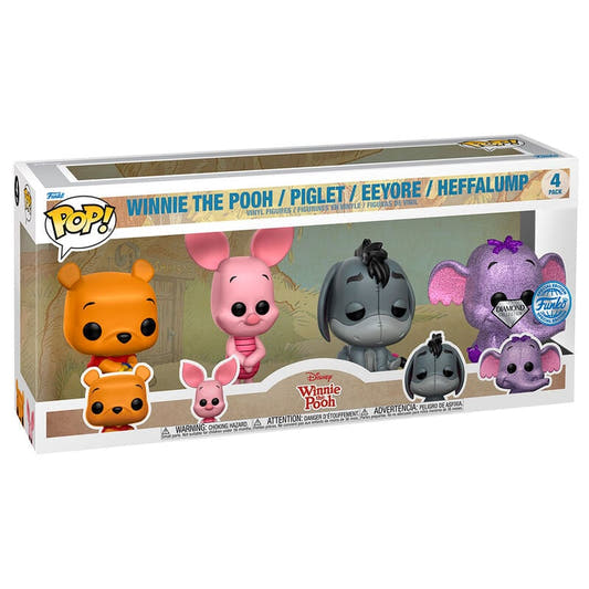 Blíster FUNKO POP! Disney con figuras de Winnie the Pooh, Piglet, Eeyore y Heffalump