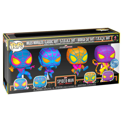 Pack exclusivo de cuatro figuras Funko Pop! de Miles Morales Spider-Man