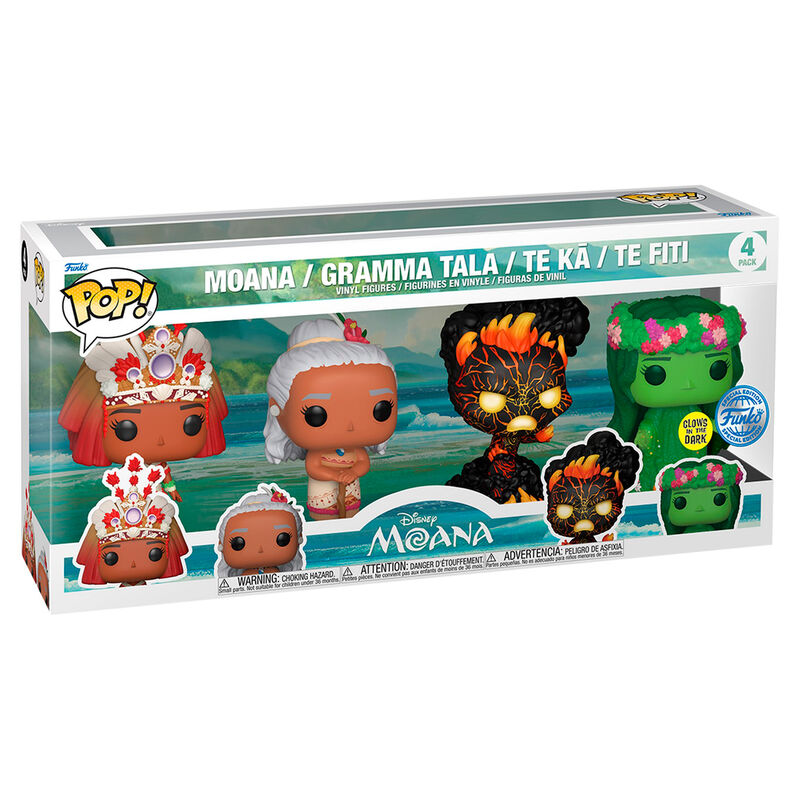 Blíster FUNKO POP de Disney Vaiana con cuatro figuras