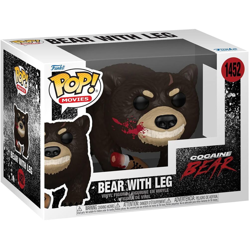 Figura Funko POP! Bear with Leg de Cocaine Bear en caja con ventana