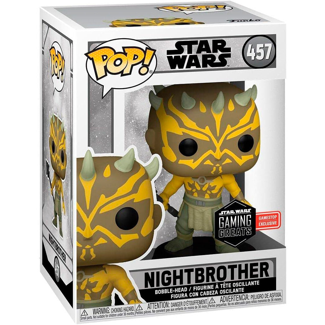 Figura Funko POP! Star Wars Nightbrother con cuernos, arma y base - 2