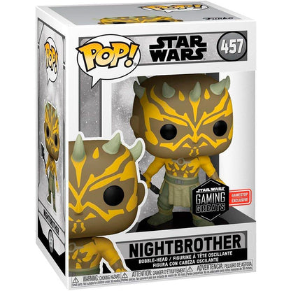 Figura Funko POP! Star Wars Nightbrother con cuernos, arma y base - 2