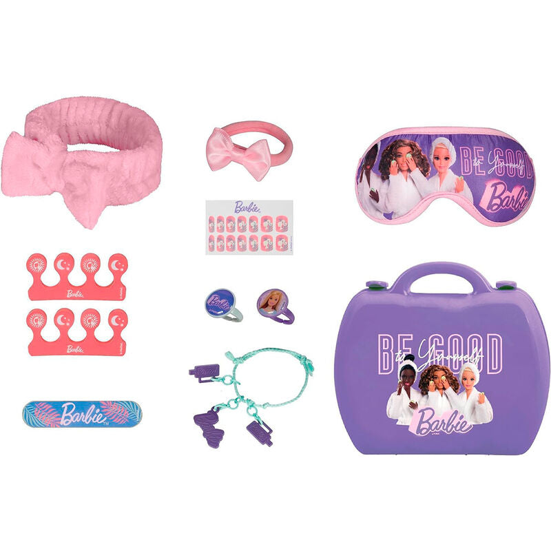 Playset Barbie Deluxe de belleza y bienestar con estuche, espejo, silla y accesorios - 2