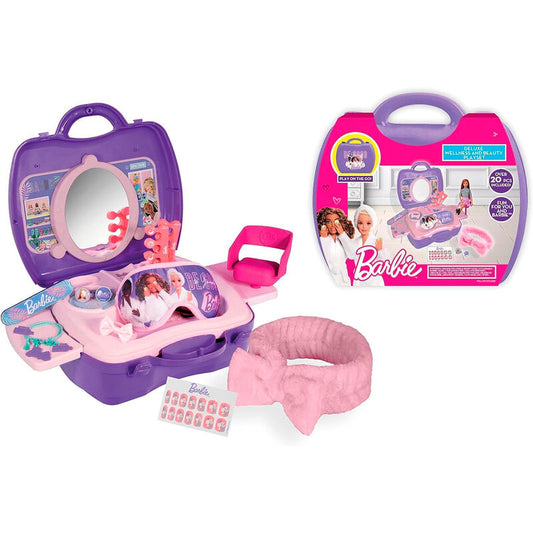 Playset Barbie Deluxe de belleza y bienestar con estuche, espejo, silla y accesorios - 3