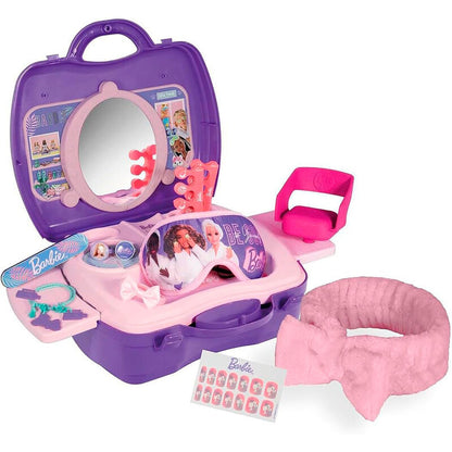 Playset Barbie Deluxe de belleza y bienestar con estuche, espejo, silla y accesorios - 6