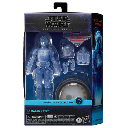 Figura translúcida azul de Bo-Katan Kryze Star Wars sobre base de exposición - 2