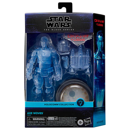 Figura holográfica azul de Axe Woves Star Wars sobre base - 2