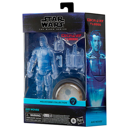 Figura holográfica azul de Axe Woves Star Wars sobre base - 5