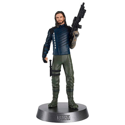 Figura de Winter Soldier Marvel a escala 1:18 sobre base negra