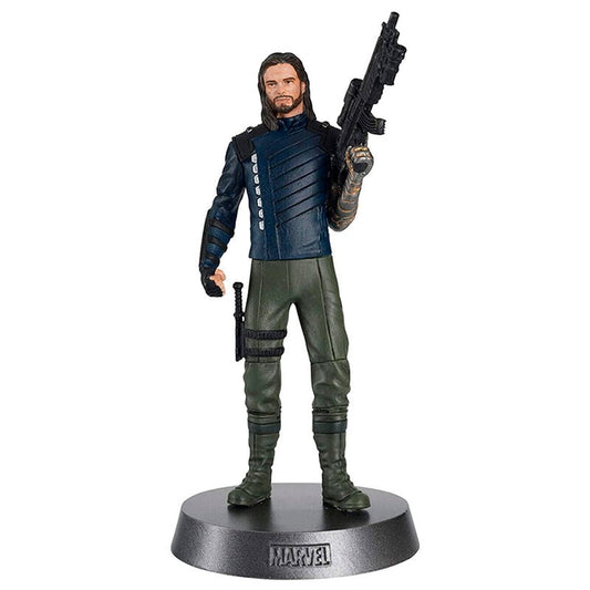 Figura de Winter Soldier Marvel a escala 1:18 sobre base negra