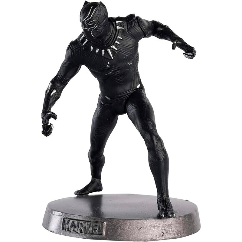 Figura Black Panther Marvel Heavyweights en pose de acción sobre base con logotipo Marvel - 2