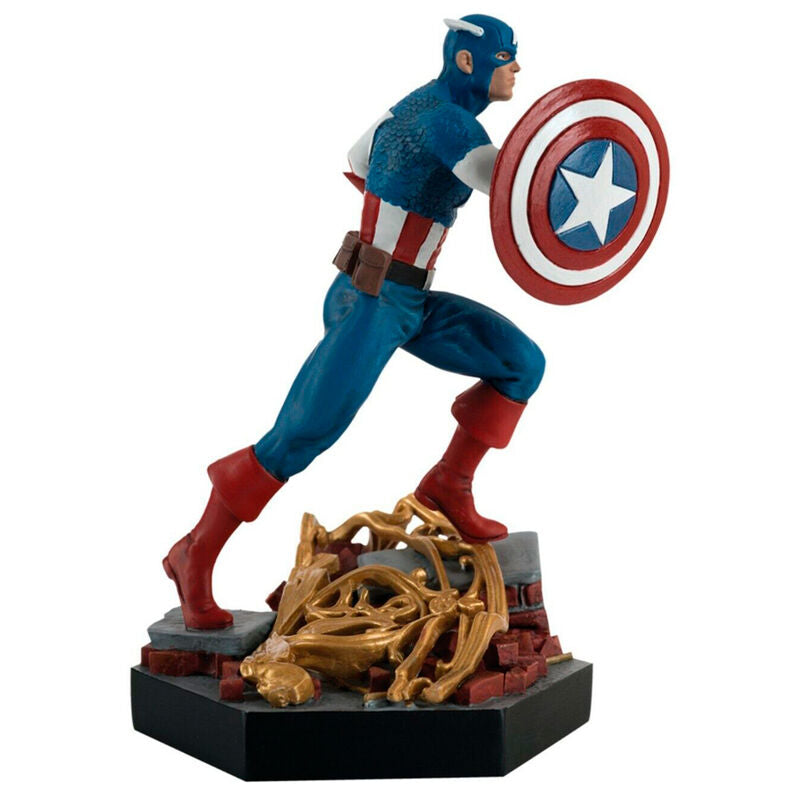 Figura de Capitán América Marvel a escala 1:16 con escudo sobre base decorativa - 3