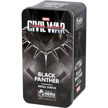 Figura Black Panther Marvel Heavyweights en pose de acción sobre base con logotipo Marvel - 5