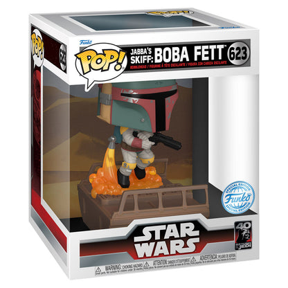 Figura Funko POP! Deluxe de Boba Fett con base escénica y llamas - 2