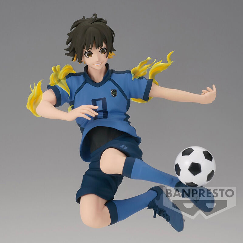 Figura de Meguru Bachira de Blue Lock con balón y efectos amarillos - 2