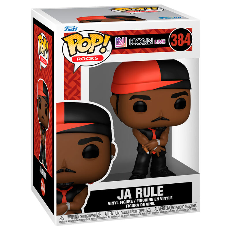 Figura Funko POP! Rocks de Ja Rule con gorra y atuendo negro y rojo - 2