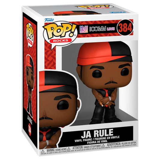Figura Funko POP! Rocks de Ja Rule con gorra y atuendo negro y rojo - 2