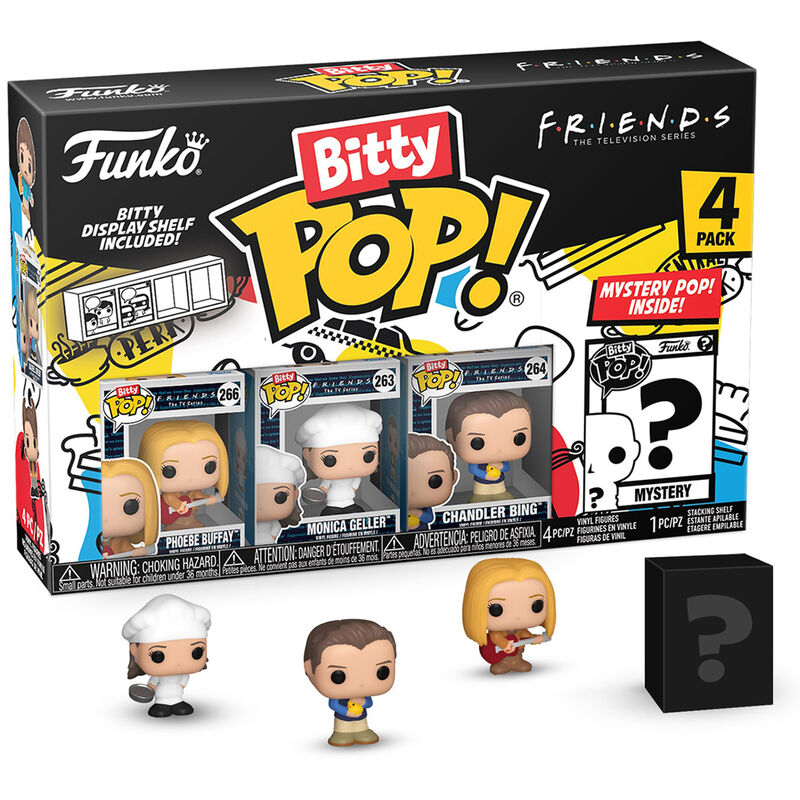 Pack FUNKO Bitty Pop! Friends con Phoebe, Monica, Chandler y figura misteriosa