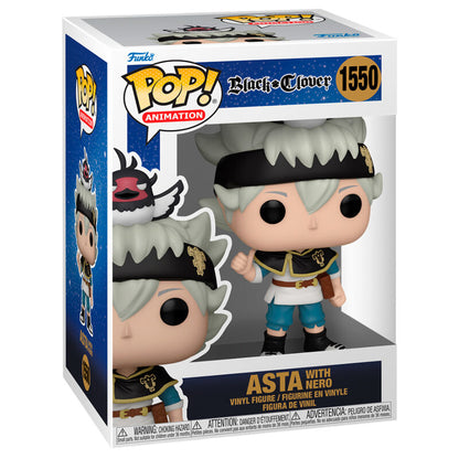 Figura Funko POP! de Asta de Black Clover con personaje alado sobre el sombrero - 2