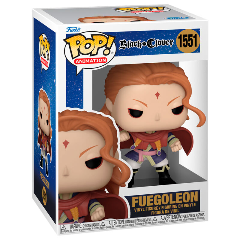 Figura Funko POP! de Fuegoleon de Black Clover en su caja