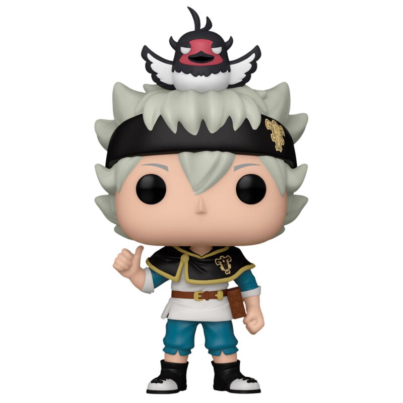 Figura Funko POP! de Asta de Black Clover con personaje alado sobre el sombrero
