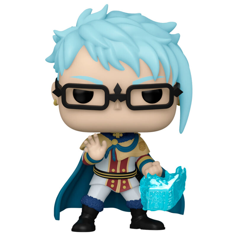 Figura Funko POP! de Klaus de Black Clover con capa azul y efecto translúcido