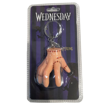 Llavero 3D de Cosa de Miércoles con diseño de mano cosida