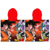Poncho toalla Dragon Ball Z con capucha roja y personajes estampados