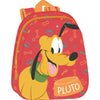 Mochila roja de Pluto Disney con diseño frontal 3D