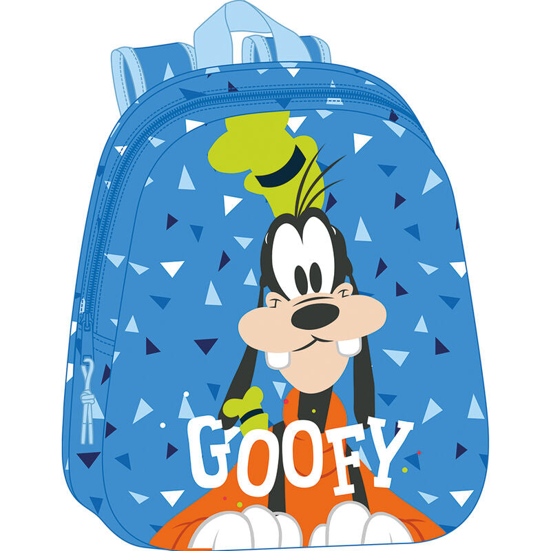 Mochila azul de Goofy Disney con diseño frontal 3D