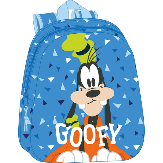 Mochila azul de Goofy Disney con diseño frontal 3D