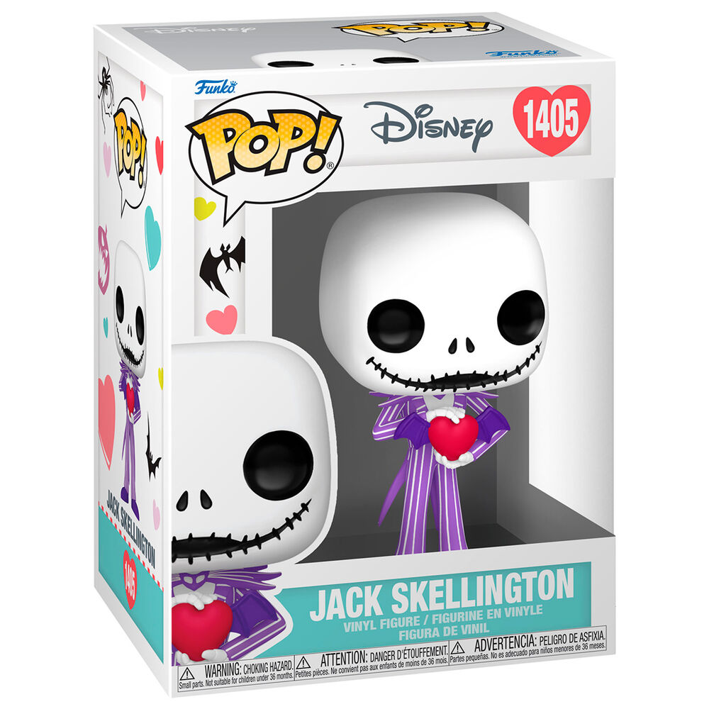 Figura Funko POP de Jack Skellington con traje morado y corazón rojo - 2