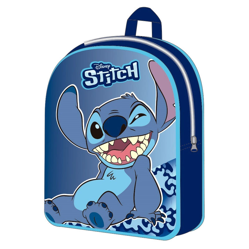 Mochila azul Disney Stitch de 40 cm con cremallera