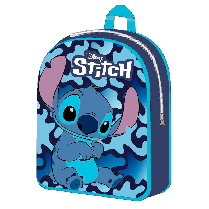Mochila azul de Disney Stitch con estampado de camuflaje
