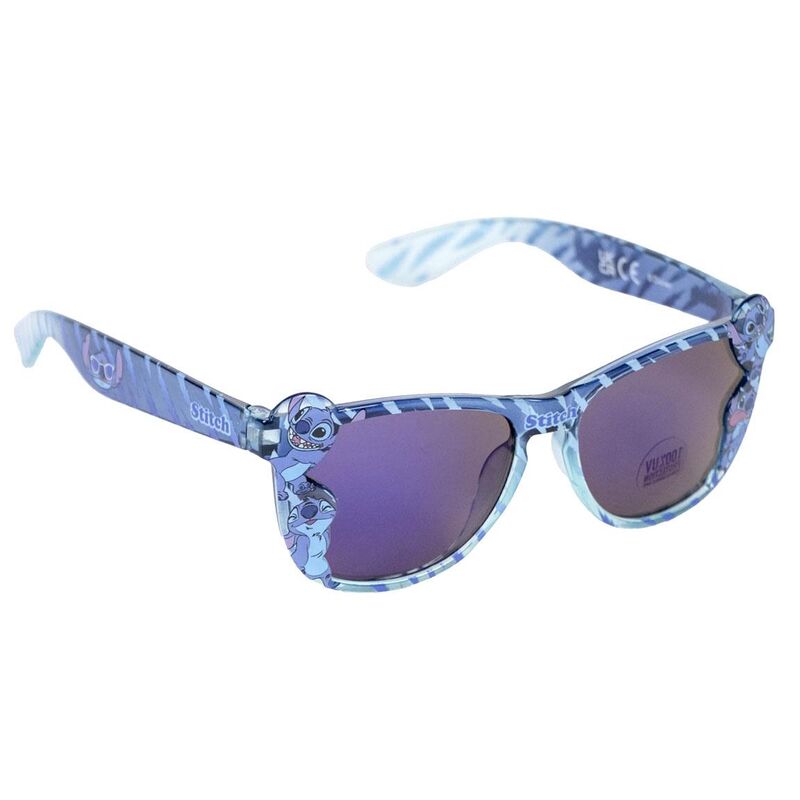 Gafas de sol azules de Stitch Disney con cristales morados