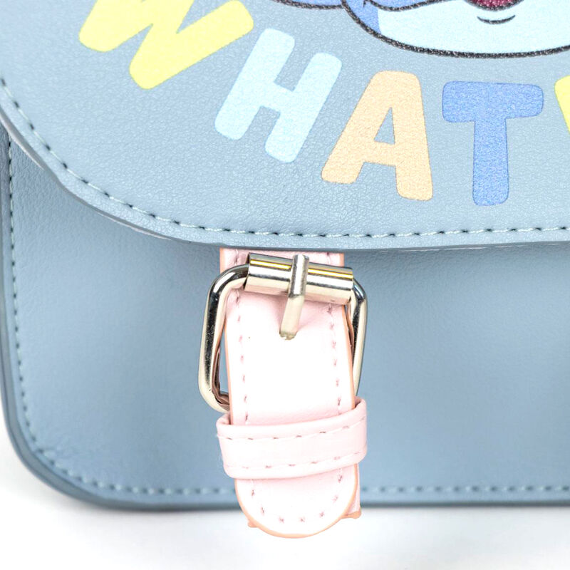 Bolso bandolera azul de Stitch Disney con detalles rosas - 4