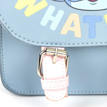 Bolso bandolera azul de Stitch Disney con detalles rosas - 4