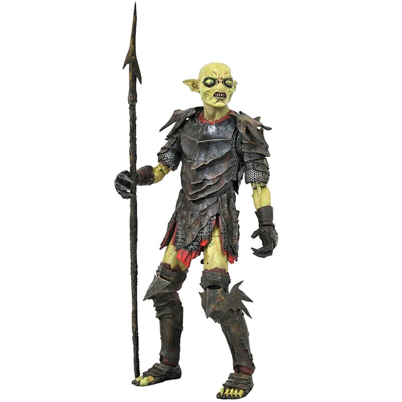 Figura articulada Moria Orc de El Señor de los Anillos con armadura y lanza