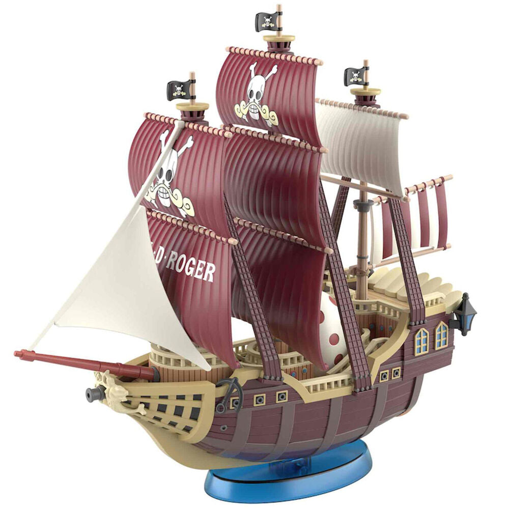 Model kit del barco Oro Jackson de One Piece con velas y banderas piratas