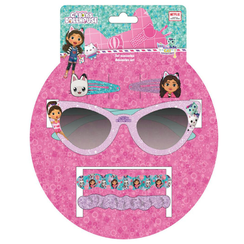 Set de belleza rosa con gafas de sol de La Casa de Muñecas de Gabby