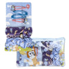 Set de accesorios para el pelo Bluey con pinzas, coleteros y bolsa transparente