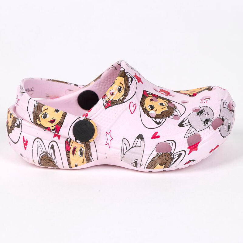 Zuecos rosas de La Casa de Muñecas de Gabby con estampado de personajes - 2