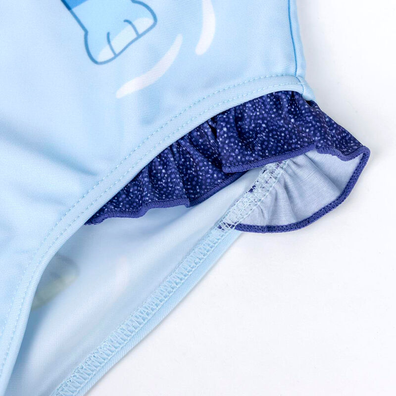 Bañador infantil azul claro de Bluey con tirantes y estampado frontal - 3