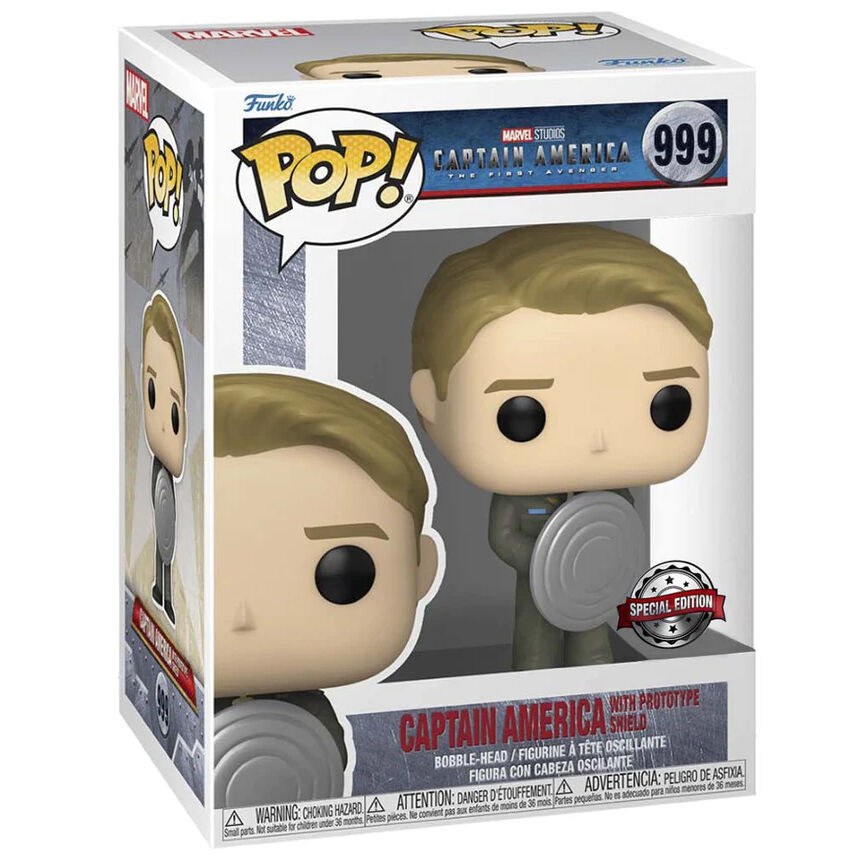 Figura Funko POP! de Captain America con escudo prototipo en caja