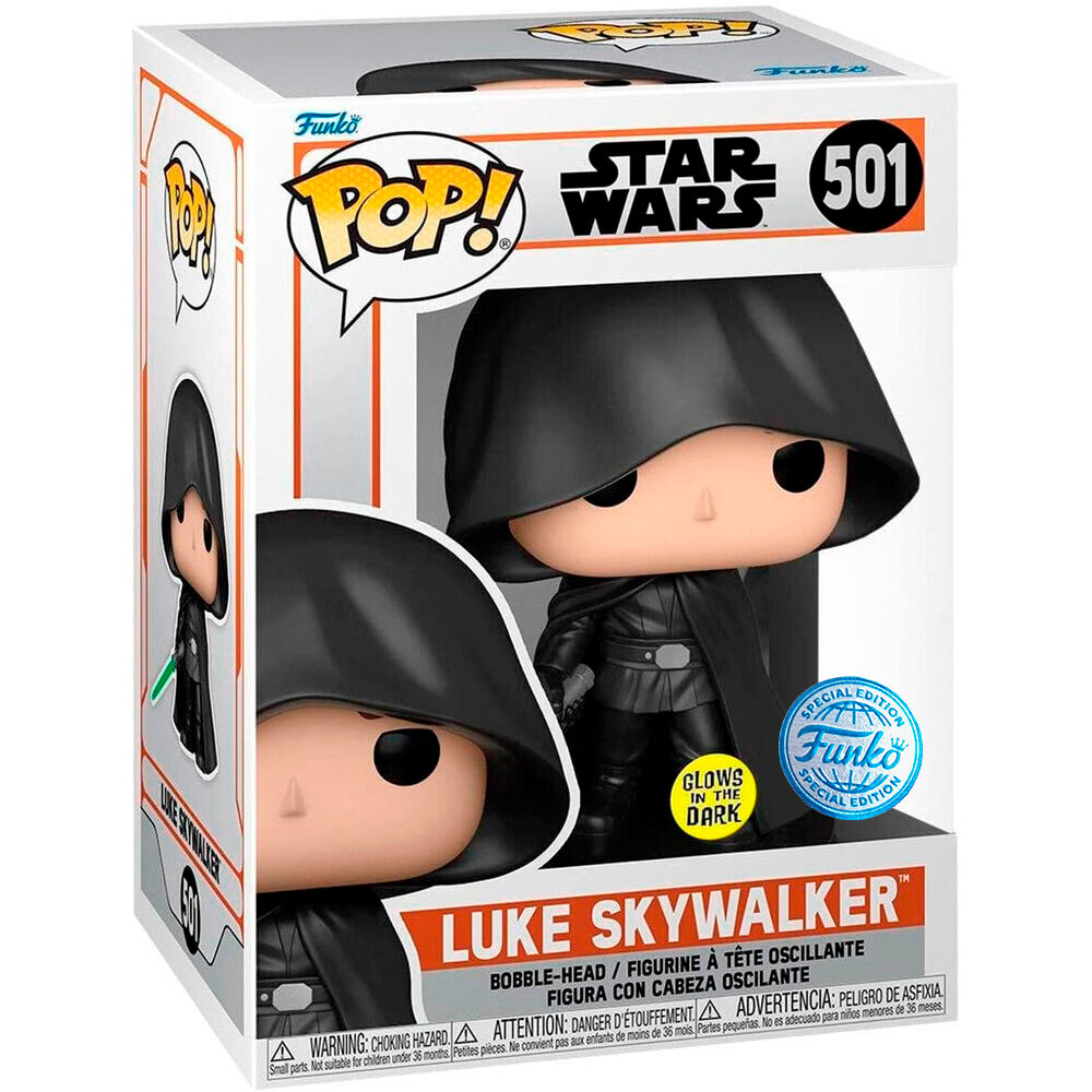 Figura Funko POP! 501 de Luke Skywalker con capucha y caja Star Wars