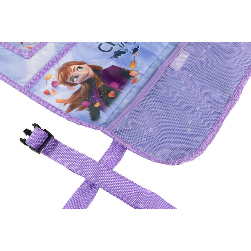 Organizador de coche Disney Frozen II morado con bolsillos y correas - 3